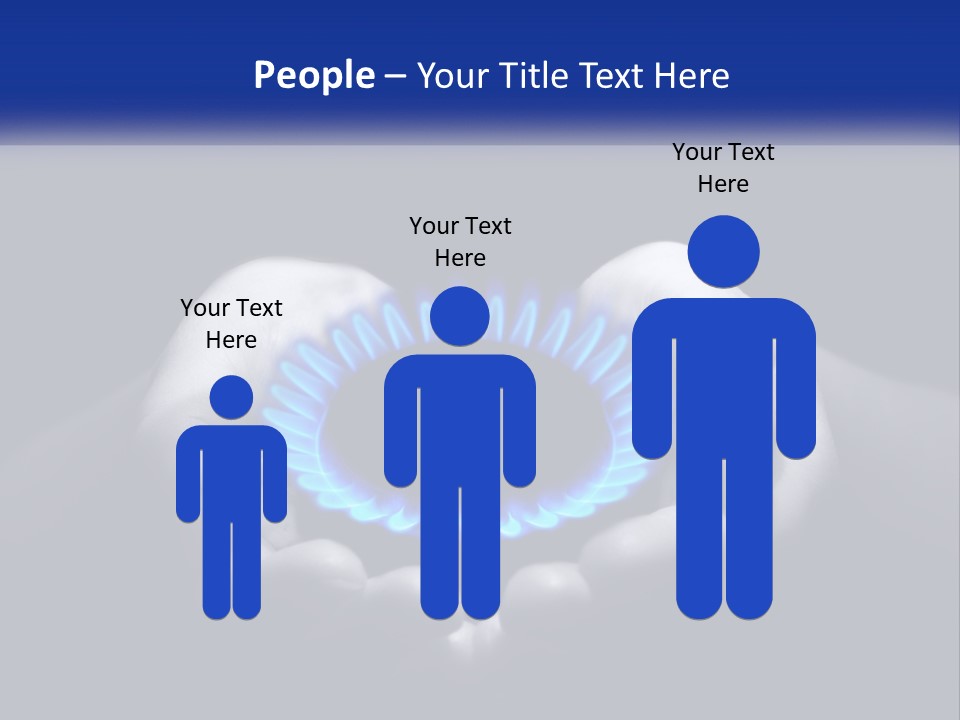 A Person Holding A Blue Flame In Their Hands PowerPoint Template