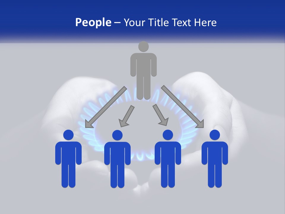 A Person Holding A Blue Flame In Their Hands PowerPoint Template