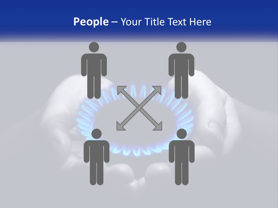 A Person Holding A Blue Flame In Their Hands PowerPoint Template