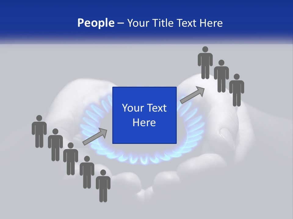A Person Holding A Blue Flame In Their Hands PowerPoint Template