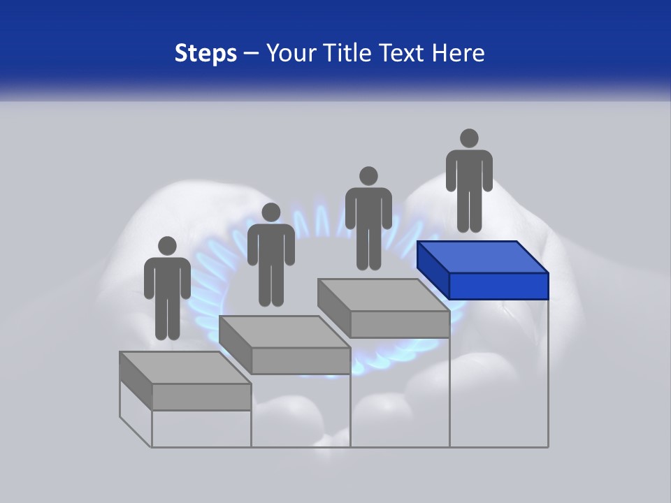 A Person Holding A Blue Flame In Their Hands PowerPoint Template