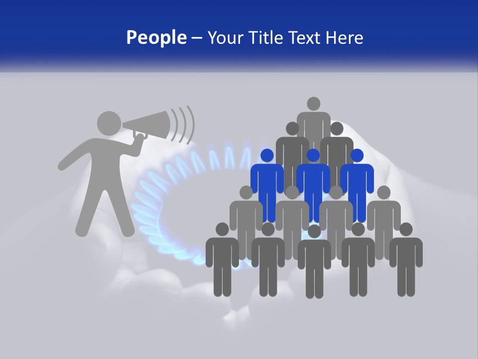 A Person Holding A Blue Flame In Their Hands PowerPoint Template