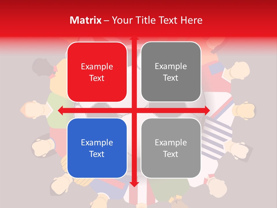 A Group Of People Standing Around A Soccer Ball PowerPoint Template