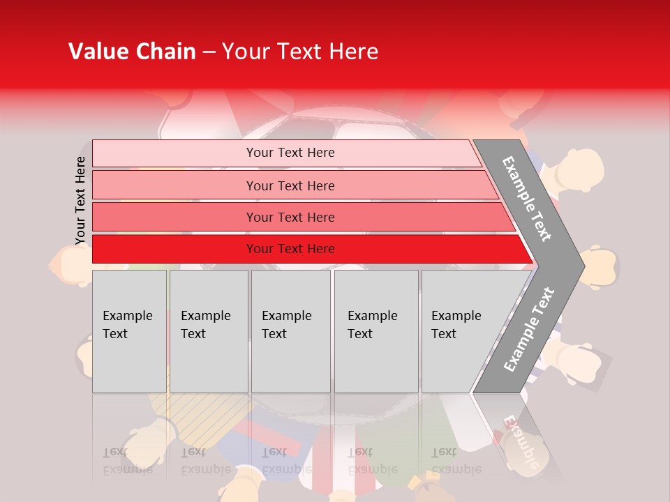 A Group Of People Standing Around A Soccer Ball PowerPoint Template