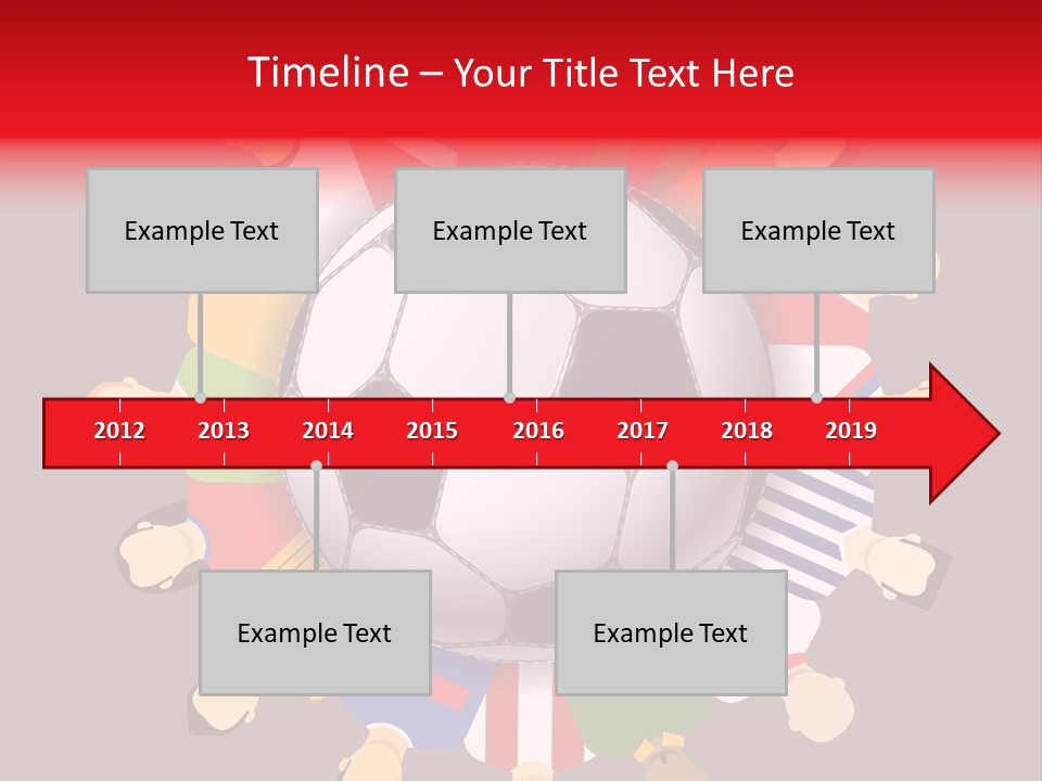 A Group Of People Standing Around A Soccer Ball PowerPoint Template