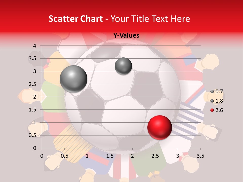 A Group Of People Standing Around A Soccer Ball PowerPoint Template