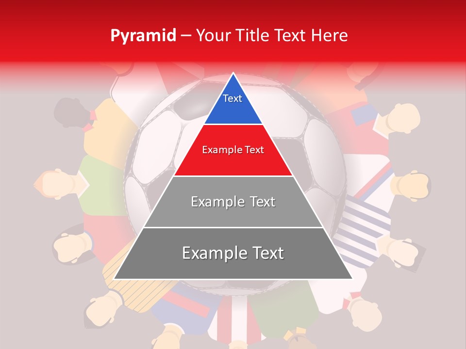 A Group Of People Standing Around A Soccer Ball PowerPoint Template