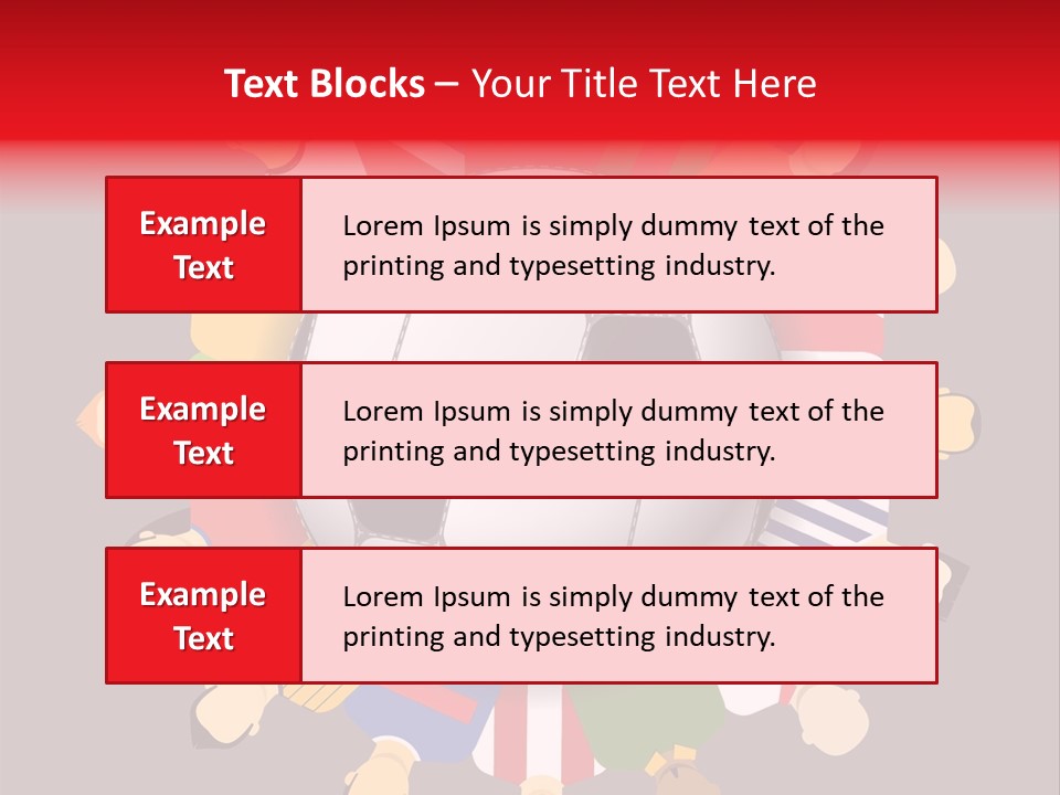 A Group Of People Standing Around A Soccer Ball PowerPoint Template