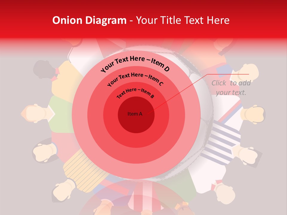 A Group Of People Standing Around A Soccer Ball PowerPoint Template