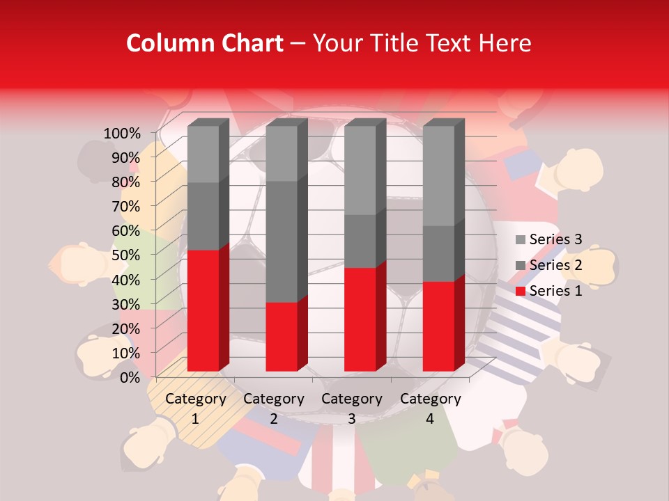 A Group Of People Standing Around A Soccer Ball PowerPoint Template