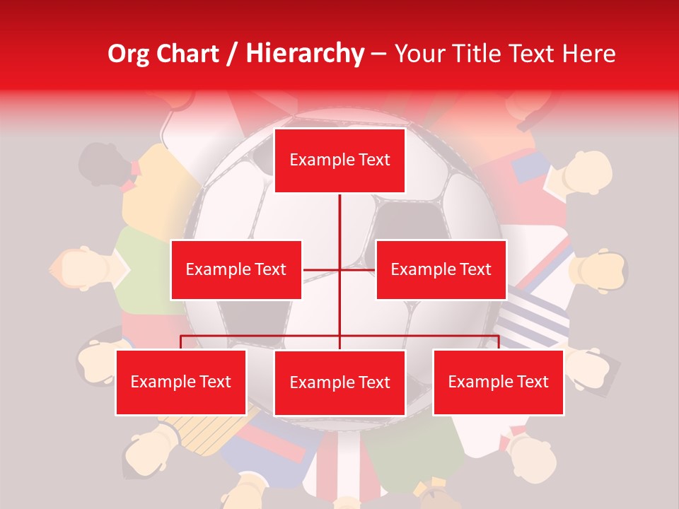 A Group Of People Standing Around A Soccer Ball PowerPoint Template