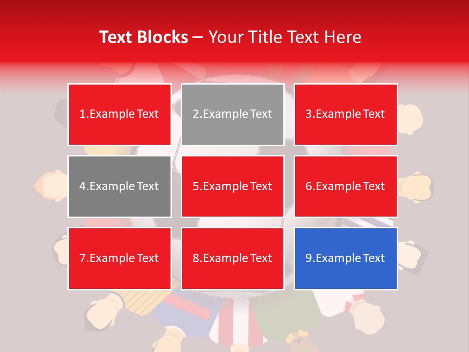 A Group Of People Standing Around A Soccer Ball PowerPoint Template