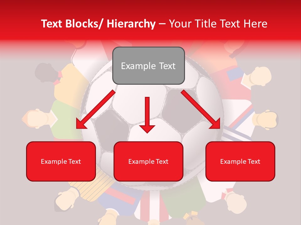 A Group Of People Standing Around A Soccer Ball PowerPoint Template