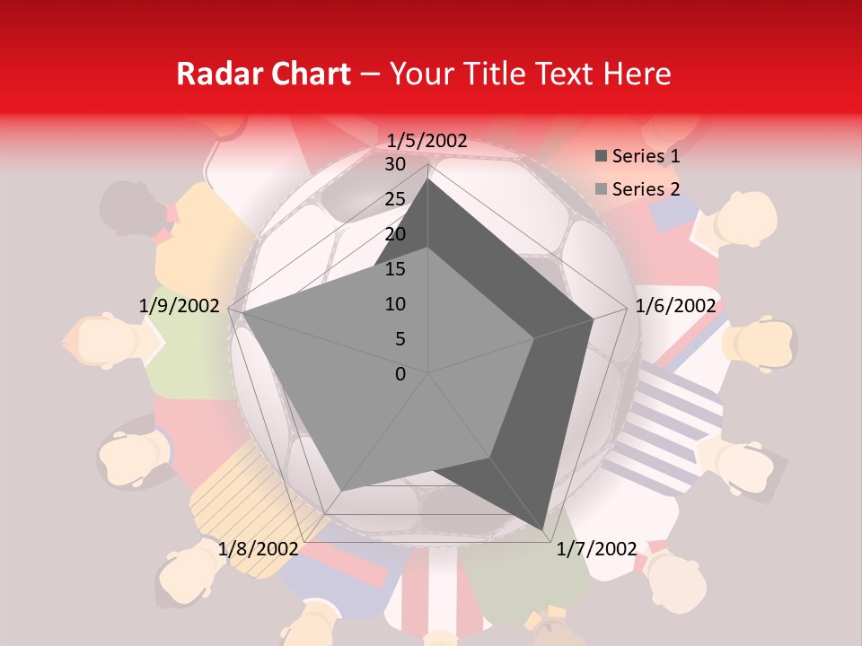 A Group Of People Standing Around A Soccer Ball PowerPoint Template