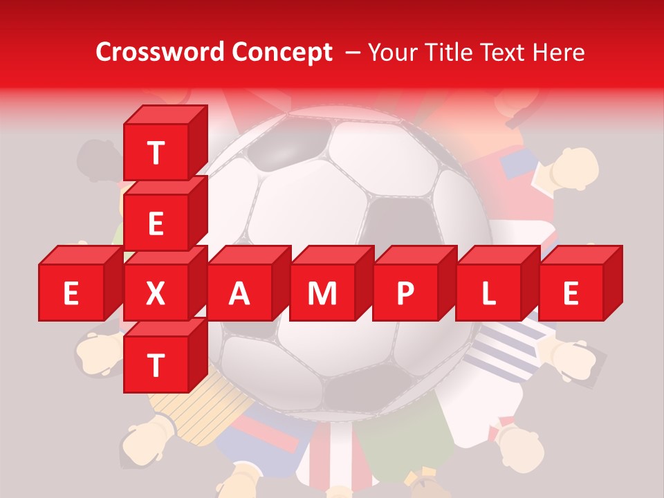 A Group Of People Standing Around A Soccer Ball PowerPoint Template