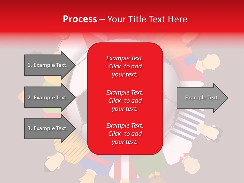 A Group Of People Standing Around A Soccer Ball PowerPoint Template