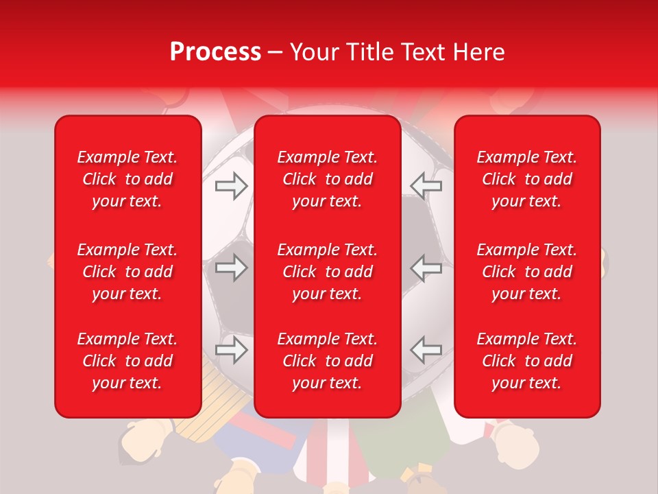A Group Of People Standing Around A Soccer Ball PowerPoint Template