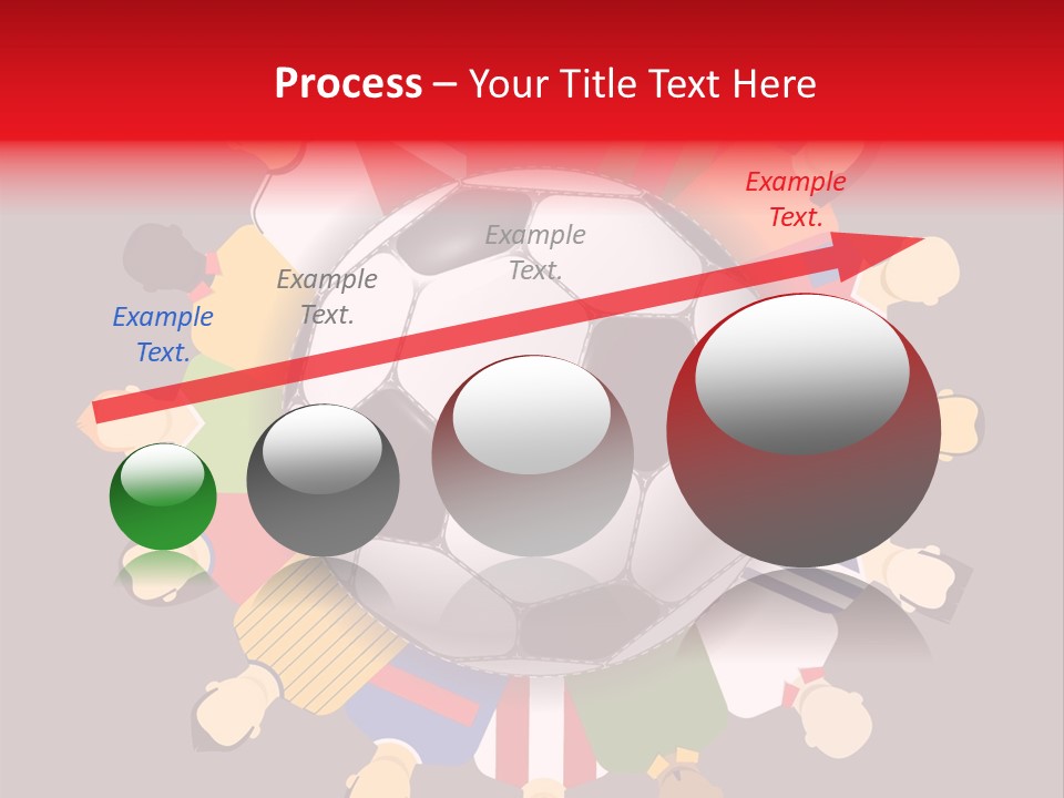 A Group Of People Standing Around A Soccer Ball PowerPoint Template