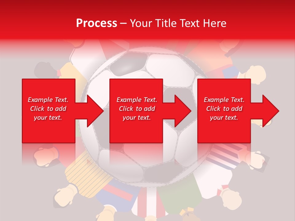 A Group Of People Standing Around A Soccer Ball PowerPoint Template