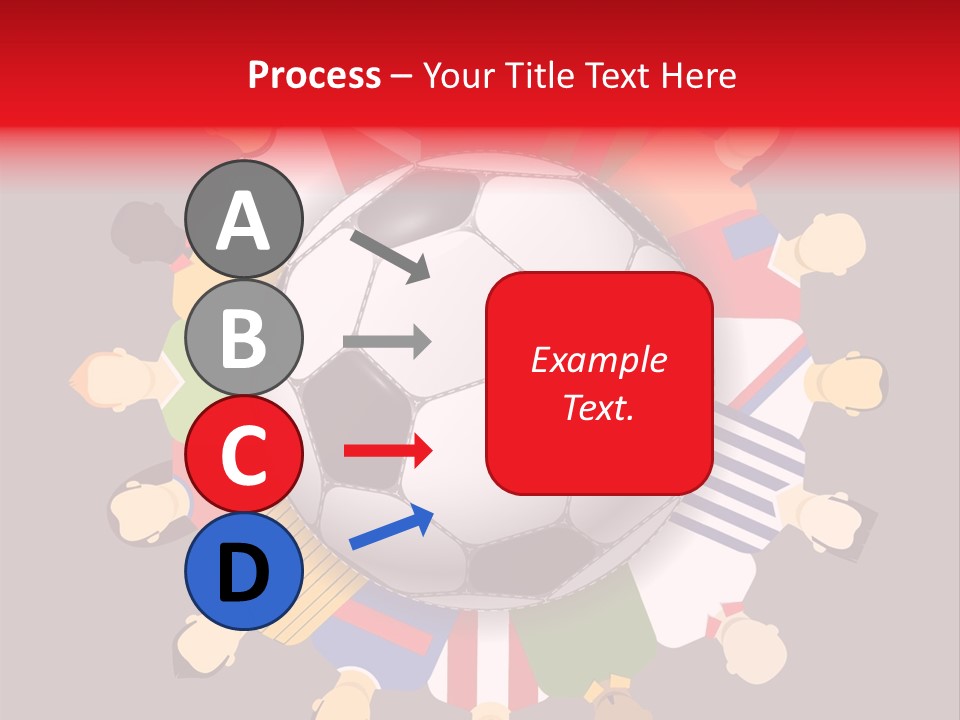 A Group Of People Standing Around A Soccer Ball PowerPoint Template