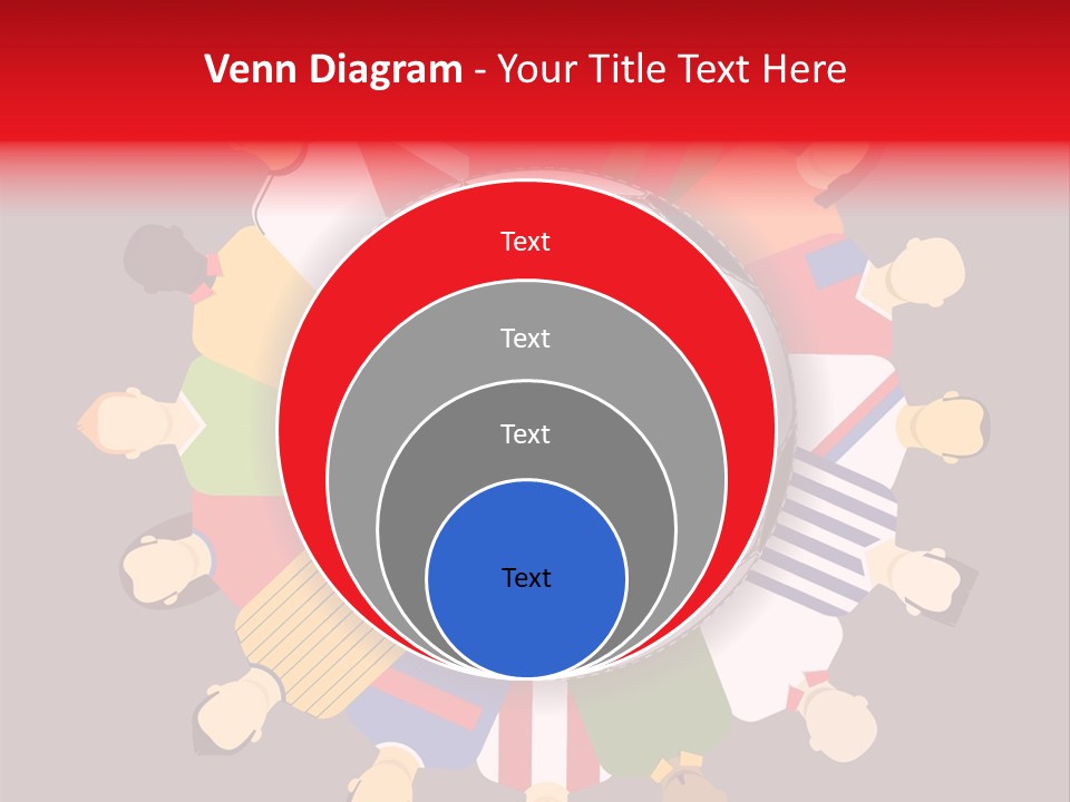 A Group Of People Standing Around A Soccer Ball PowerPoint Template