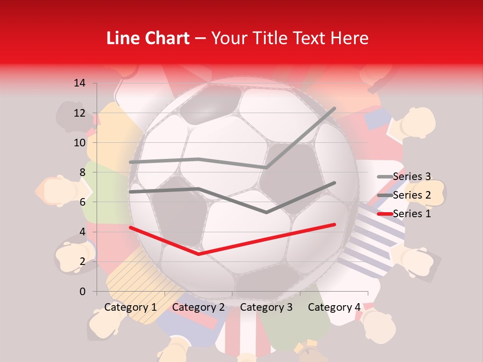 A Group Of People Standing Around A Soccer Ball PowerPoint Template