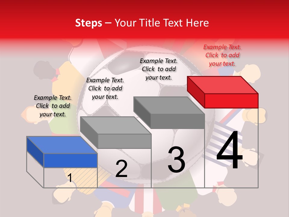 A Group Of People Standing Around A Soccer Ball PowerPoint Template