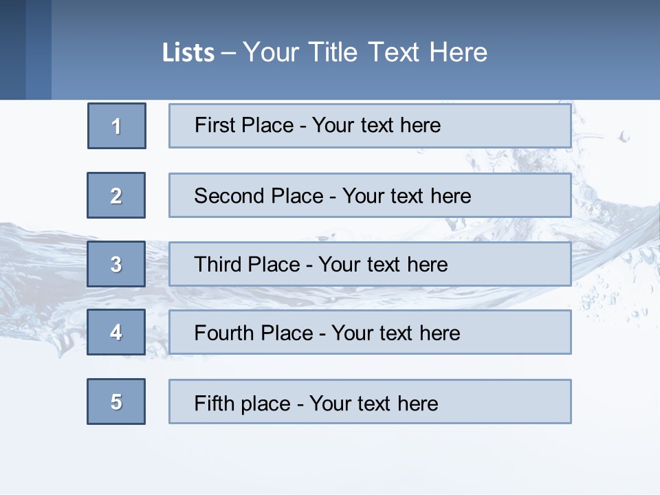 A Blue Water Powerpoint Presentation Is Shown PowerPoint Template