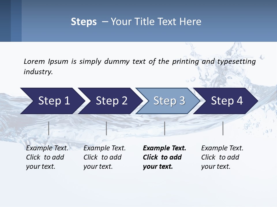 A Blue Water Powerpoint Presentation Is Shown PowerPoint Template