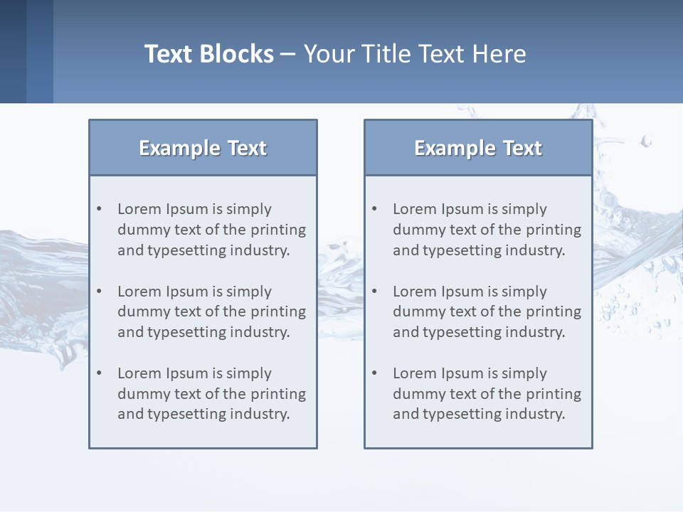 A Blue Water Powerpoint Presentation Is Shown PowerPoint Template