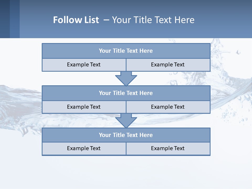 A Blue Water Powerpoint Presentation Is Shown PowerPoint Template
