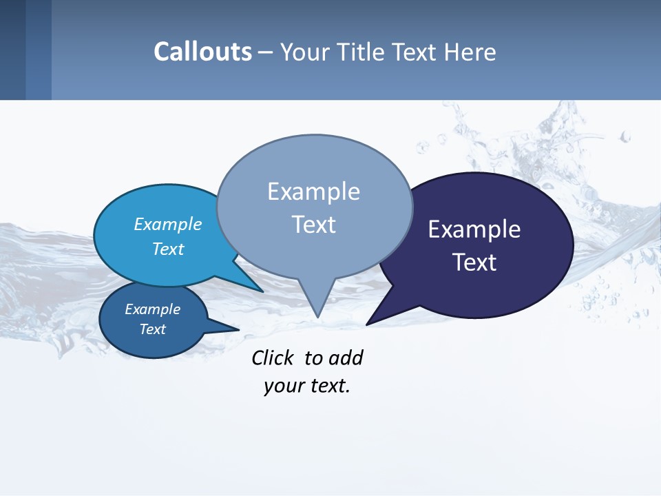 A Blue Water Powerpoint Presentation Is Shown PowerPoint Template