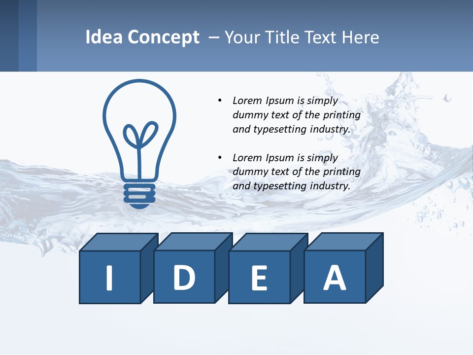 A Blue Water Powerpoint Presentation Is Shown PowerPoint Template