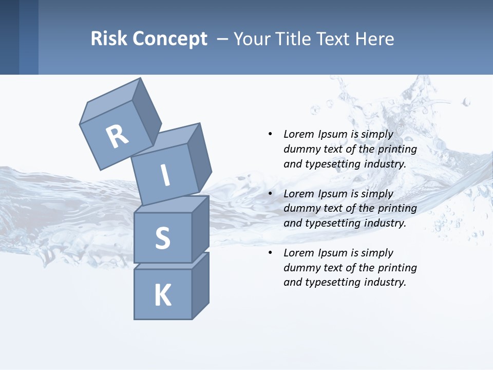 A Blue Water Powerpoint Presentation Is Shown PowerPoint Template