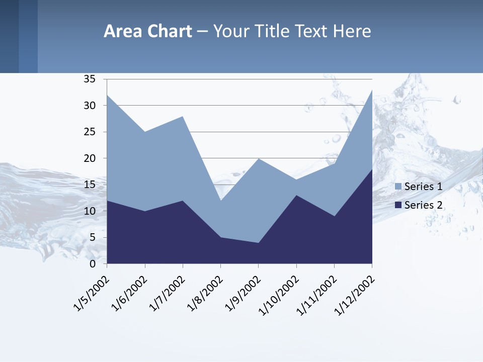 A Blue Water Powerpoint Presentation Is Shown PowerPoint Template