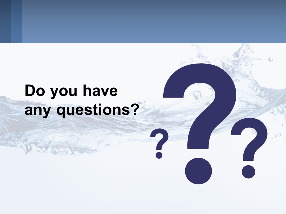 A Blue Water Powerpoint Presentation Is Shown PowerPoint Template