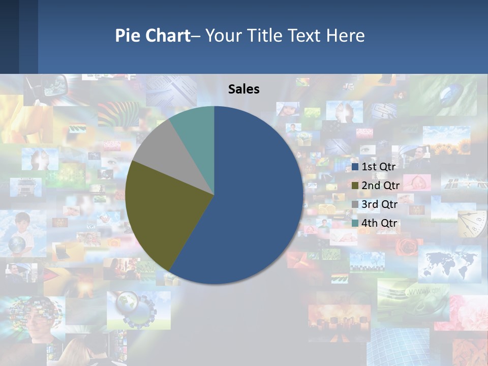 A Collage Of Pictures With A Blue Background PowerPoint Template