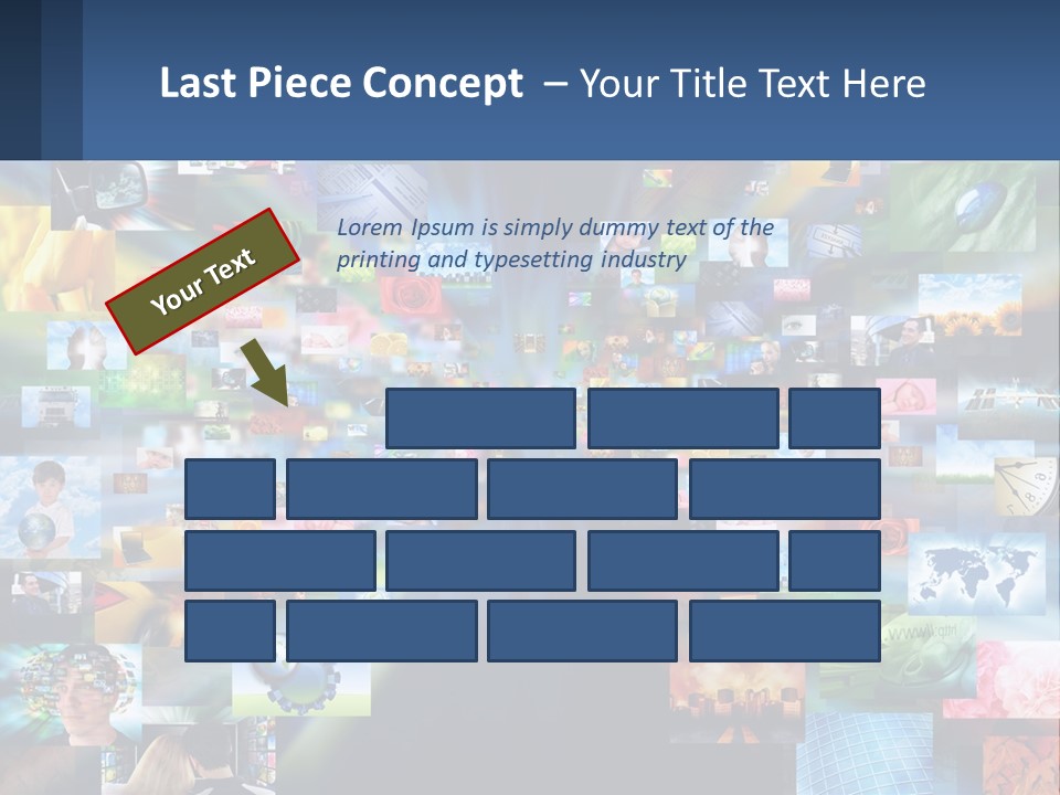 A Collage Of Pictures With A Blue Background PowerPoint Template