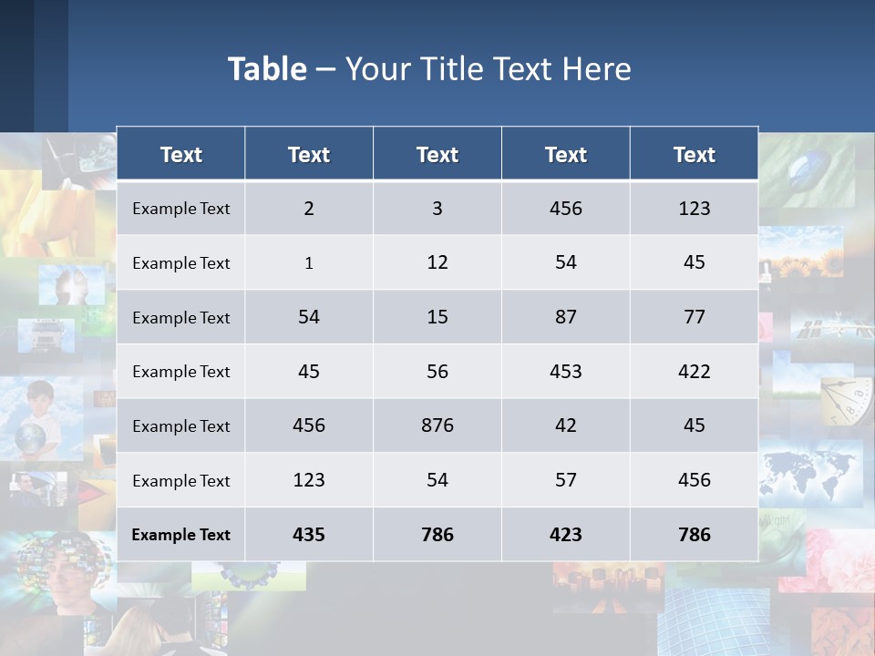 A Collage Of Pictures With A Blue Background PowerPoint Template