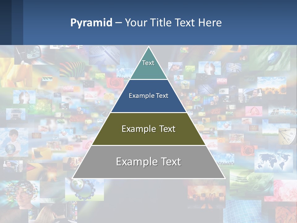 A Collage Of Pictures With A Blue Background PowerPoint Template