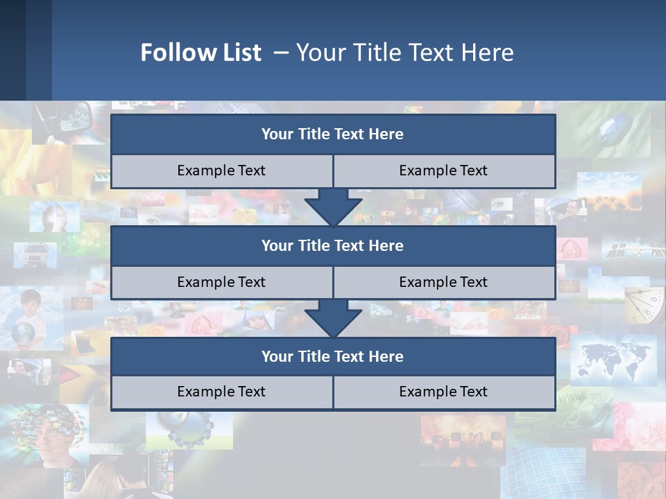 A Collage Of Pictures With A Blue Background PowerPoint Template