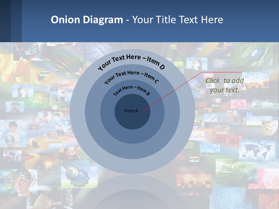 A Collage Of Pictures With A Blue Background PowerPoint Template