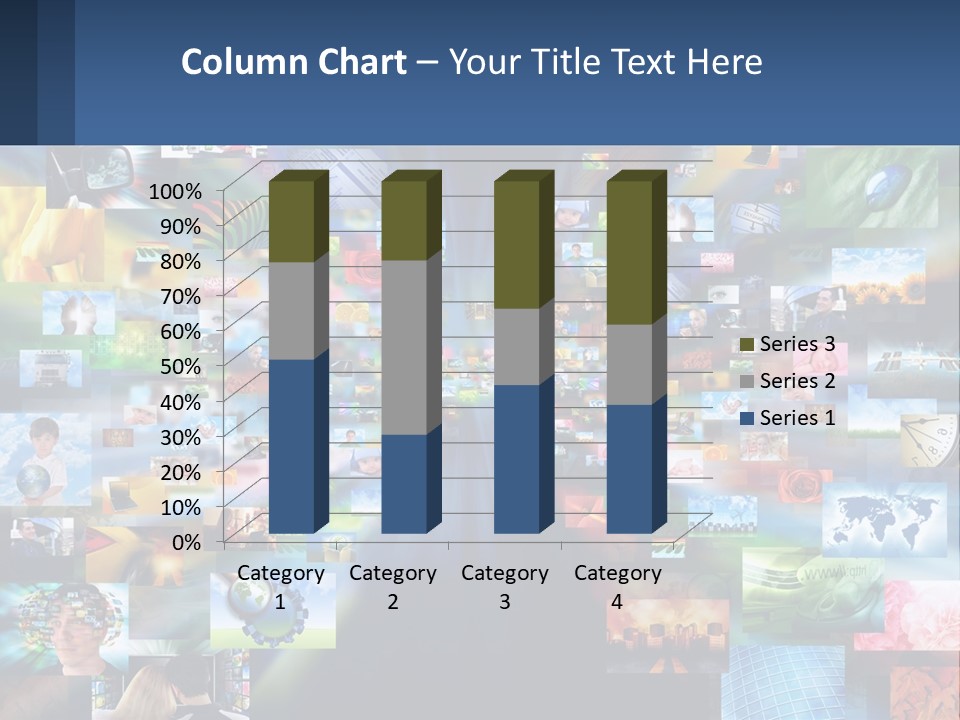 A Collage Of Pictures With A Blue Background PowerPoint Template