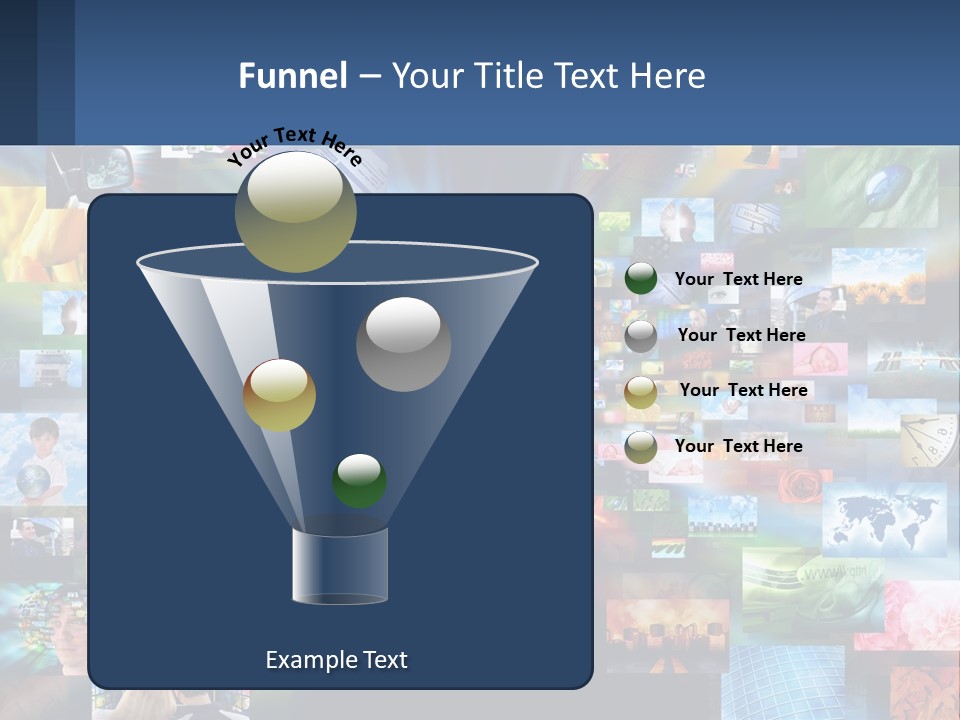 A Collage Of Pictures With A Blue Background PowerPoint Template