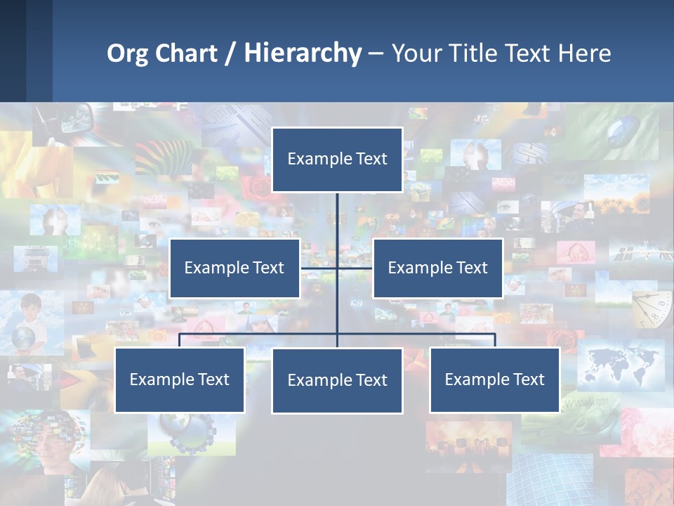 A Collage Of Pictures With A Blue Background PowerPoint Template