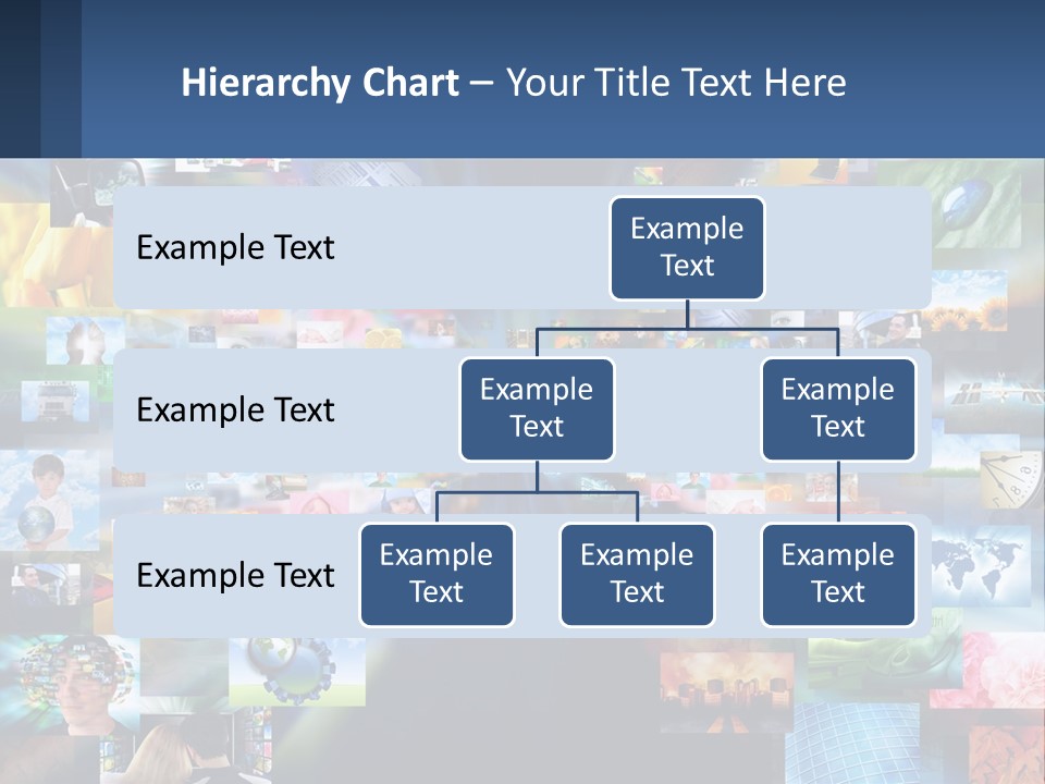 A Collage Of Pictures With A Blue Background PowerPoint Template
