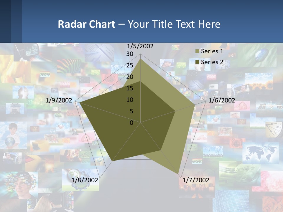 A Collage Of Pictures With A Blue Background PowerPoint Template