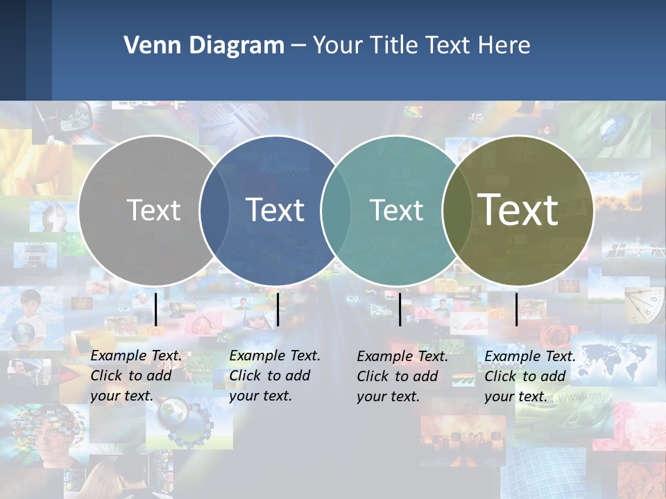 A Collage Of Pictures With A Blue Background PowerPoint Template