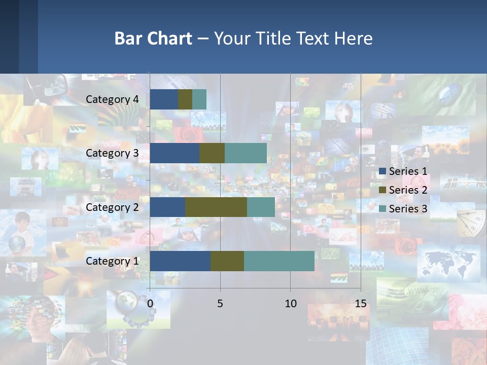 A Collage Of Pictures With A Blue Background PowerPoint Template