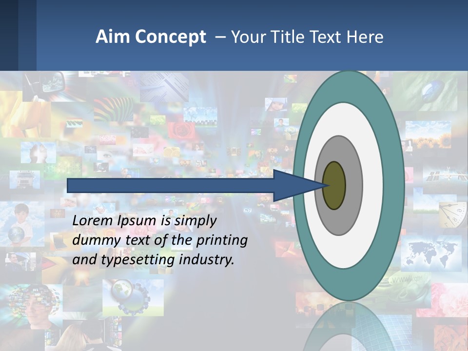 A Collage Of Pictures With A Blue Background PowerPoint Template